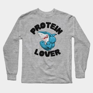 Shark Loves Protein Long Sleeve T-Shirt